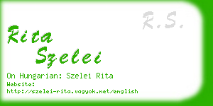 rita szelei business card